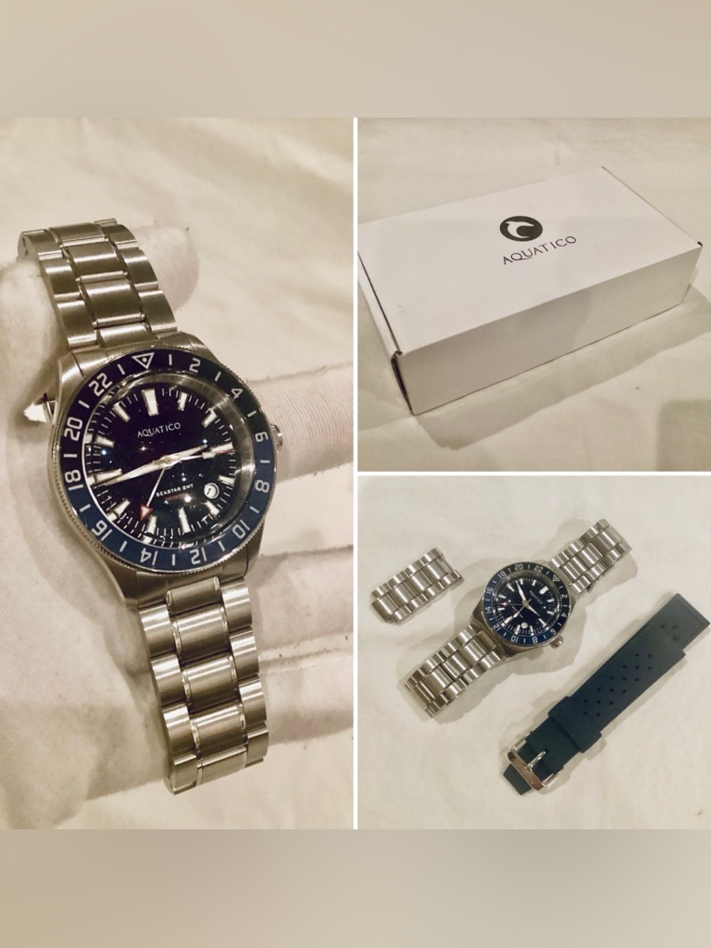 AQUATICO SEA STAR GMT AUTOMATIC LIMITED EDIT #350/500 Blue Adventurine 42mm